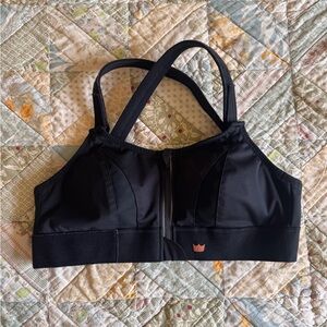 SHEFIT Black Sports Bra with Racerback and Full Coverage